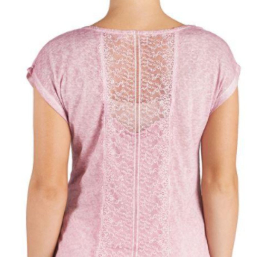 Sunwashed Lace Back Tee
